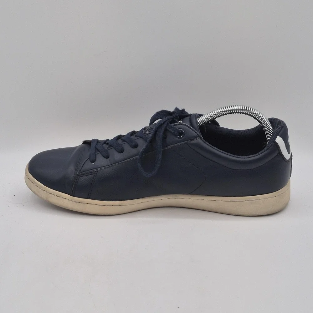 Lacoste‎ Shoes Mens Size 10 Navy Carnaby Evo BL 1 Leather Sneakers 733SPM1002003